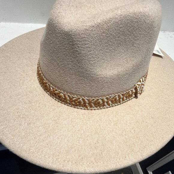 Lot 4 NEW HATS Felt Brim Fedora Panama Black Gray Tan One Size Unisex Gifts - Picture 11 of 11